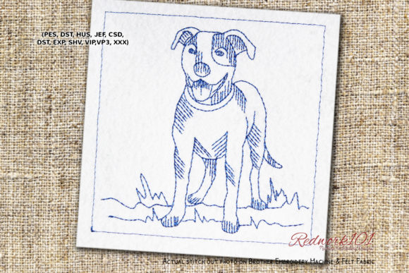 American Pit Bull Terrier Redwork: A Designer's Review