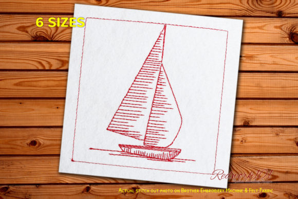 Boat in the Sea – Embroidery Design for Seasonal Collections