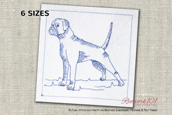 Boxer Dog Bluework: A Designer’s Take on This Classic Embroidery File