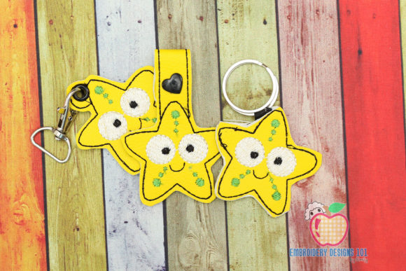 Cute Looking Starfish ITH Keyfob Snaptab