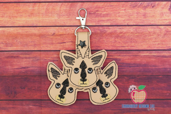 Duiker Head ITH Key Fob Pattern
