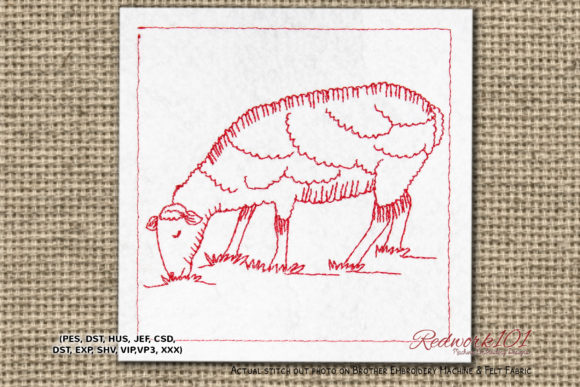 Sheep Grazes in Meadow Redwork – An Embroidery Seller’s Honest Review